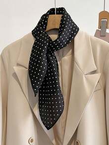 1pc Bandana With Polka Dot Print, Versatile Headband/Headscarf/Neckerchief,Women Scarf For Dress