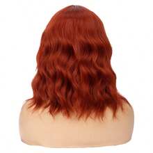 100% Bio Organic Super Natural Short Wig 40cm - Màu Đỏ Sâu - Xem 2