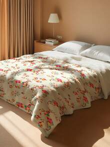 1 pieza Manta de franela para todas las estaciones, ropa de cama, manta suave y gruesa con patrón de Papá Noel, copos de nieve y renos, ideal para sofá, siesta en la oficina, decoración de habitación, viajes y camping, adecuada para sala de estar, dormitorio, temporada de regreso a clases, regalos navideños, decoración navideña