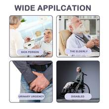 Urine Collection Bag Women's Reusable Portable Silicone 1 Urine Collection Underpants (Women - White) - 白色 - 查看 8