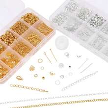 1 juego/bolsa, Kit de inicio para hacer joyas, pendientes, collares, accesorios de joyería de cuentas, adecuado para adultos y principiantes P95U - conjunto 2 - Ver 8