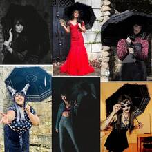 Vintage Lace Parasol Gothic Lolita Umbrella UV Sun Protection Witch Cosplay Photoshoot Props Party Decoration