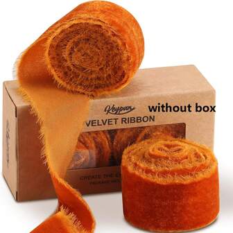 Hediye Paketleme İçin Kadife Kurdele - Noel Süslemeleri, Bebek Duşu ve Çiçek Buketleri İçin 3,5 cm Genişliğinde El Yapımı Saçaklı Kumaş Kurdeleler