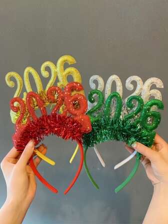 1个/3个/4个装饰发箍，2026新款装饰发饰发箍，适合新年、除夕、圣诞节、节日装饰，适合派对、聚会，发带，发箍，女士发箍