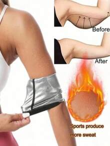 1 pieza Mangas para sudoración de sauna, Mangas deportivas de sudoración de PU, Mangas para sudoración con recubrimiento suave que atrapa el calor y la humedad, Adecuado para uso doméstico - Multicolor - Ver 1