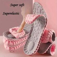 1pair Women's Comfort Insoles, Soft Elastic Breathable Inserts, Customizable Size For Sports & Casual Shoes, Sweat-Absorbent, Pink - Available In Sizes 35-45 (9-10.63 Inches)