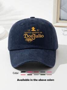1pc Unisex "Don Julio" Printed Distressed Wash Baseball Cap, Sun Hat, Curved Brim, Dad Hat, Suitable For Everyday Use And Outdoor Activities - Multicolor - View 9