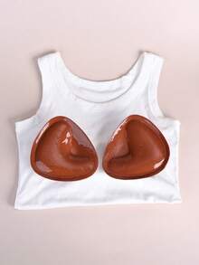 2pcs Brown Reusable Self-Adhesive Bra Lift Tape, Sticky Bra Pad Inserts To Create Fuller Bust Look For Small Chest Women, Suitable For Dresses, Bikinis Or Lightweight Summer Clothes - Brown - View 12