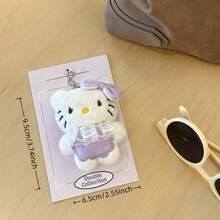 Sanrio Hello Kitty Backpack Charm, Hello Kitty Lace Dress, Cute Hello Kitty Bag Charm, Keychain Decor, Bag Accessory, Back To School Delicate Gift, Suitable For Holiday Party, Birthday, Festival Gift, Cute Cartoon Doll Pendant