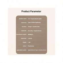 1pc  4-In-1 USB Charging Cable, 6.6ft, LED Light Indicators, Fast Charge Compatible, USB-A/Type-C/Lightning Connectors Compatible With IPhone 16, 16 Pro Max, 15, 15 Plus, 15 Pro, 15 Pro Max,Compatible With Redmi, Compatible With OnePlus Type C, Charger