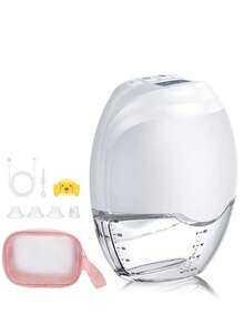 Electric, 1000mAH Large Capacity Battery, Portable, Hands-Free Breast Pump - Lightweight Electric Breast Pump, Leak Proof Upgraded, 3 Modes And 12 Settings With 17/19/21/27mm Flange (1/2 Pieces Set - White/Pink)