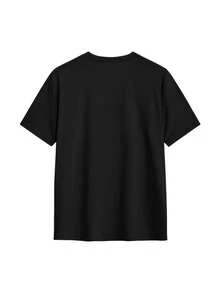 Feliz Año Nuevo 2026 Camiseta Gráfica Unisex Lmn a Juego para la Familia, Negra, Pequeña, Manga Corta, Camiseta Casual de Cuello Redondo de 220gsm, Ideal para Navidad - Negro - Ver 3