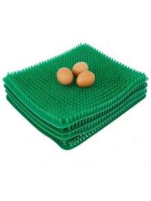 6pcs Washable Chicken Nest Pads, Plastic Poultry Egg Laying Mats, Suitable For Chickens & Ducks, Reusable, Anti-Slip & Breathable Hen House Bedding