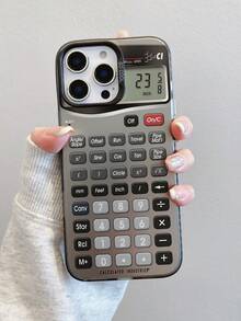 Kreatywne etui na telefon IMD z akrylu TPU w kolorze srebrnym UV, dwa w jednym, z wzorem kalkulatora, odpowiednie dla modeli 17/17Air/17Pro/17Promax, 16/16Plus/16Pro/16Promax, 15/15Plus/15Pro/15Promax, 14/14Plus/14Pro/14Pro Max, 13MINI/13/13Pro/13Pro Max, 12MINI/12/12Pro/12Pro Max, 11/11Pro Max, X/XS/XR/XS Max, , 8, 7 Plus, z odporną na wstrząsy przezroczystą, miękką tylną częścią, to dobry prezent dla kolegów z klasy.