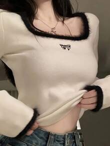 Women Knit Tops - White - View 1