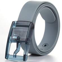 1pc Unisex Silicone Waist Belt With Plastic Buckle - Candy Color Slim Design, Suitable For Weddings, Parties And Daily Wear - Exquisite Gift Packaging, Special Occasion Apparel Accessory For Friends And Family, Minimalist Decor, High-Quality Item, Halloween, Christmas Gift