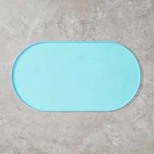 1 件猫喂食垫，防滑、防水、防溢出设计，椭圆形宠物食品垫，带有凸起的边缘和喂食孔 - 耐用易清洁的表面，适用于干湿食物，防刮垫，适用于猫/狗碗、多宠物家庭、狗主人 - 彩色 - 查看 15