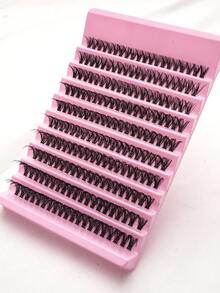 10 filas 200 racimos de pestañas, pestañas postizas de 40D mixtas y totalmente rizadas, apariencia natural de una sola longitud - Pestañas en racimos amigables para principiantes y reutilizables, racimos de pestañas, pestañas individuales, pestañas, pestañas postizas