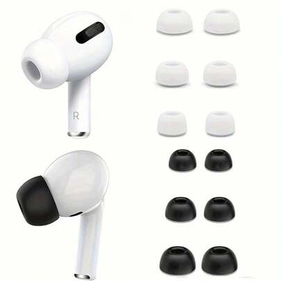3 Pairs Of Cotton Replacement Ear Tips Compatible With AirPods Pro 1st/2nd Generation, Multi-Size, Skin-Friendly