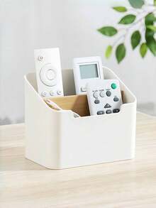 1pc Multi-Function Remote Control Storage Box, Desktop Office Supplies, Cosmetics, Charging Cable Organizer Container, Bedroom/Living Room Desk Storage, Essential Desk Organizer, Suitable For Halloween Gift - Multicolor - View 10