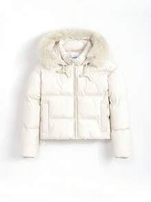 Palton scurt, călduros, cu glugă, din blană artificială, pentru femei, toamnă/iarnă 2025-2026, impermeabil, cu fermoar, croială dreaptă, stil casual urban elegant