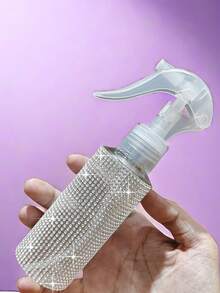 1 件带钻石的喷雾瓶，创意连续细雾 60 毫升，奢华闪亮风格，全钻石图案，简约圆柱造型，适用于化妆品、家庭清洁、美发沙龙、消毒、浇花等场景