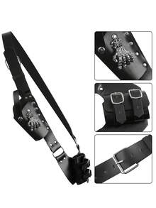 Bolsa colgante de espada de cuero PU de estilo retro medieval vikingo europeo y americano para guerrero al aire libre