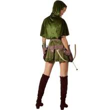 1 Set Disfraz de Robin Hood de ante sintético verde para mujer, adecuado para la actuación del Día de San Patricio, para todas las estaciones