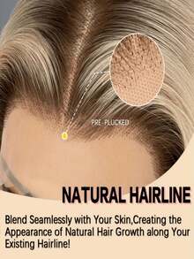 Ombre Brown Roots Ash Blonde Put On And Go 13x4 HD Transparent Straight Lace Front Wigs Human Hair Pre Plucked Bleached Knots 180 Density Lace Frontal Wigs For Women Silky Straight Glueless Wigs Human Hair With Baby Hair For Beginner - 根染&漸變色 - 查看 4