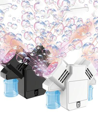 Kids Automatic Bubble Machine Toy With 2 Heads, One-Button Operation, Party Favor, Bubble Blower (Bubble Solution Not Included)