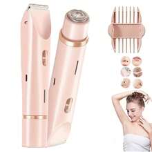 2-In-1 Women's Electric Shaver, Women's Electric Hair Trimmer, Women's Electric Bikini Trimmer, Suitable For Face, Arms, Legs And Body, Ideal New Year Gift, Battery Capacity: 650mAh - Multicolor - View 14