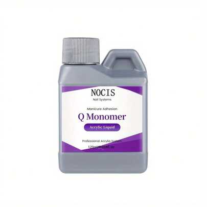 120ml/4.058fl.oz NOCIS Q Monomer Acrylic Liquid for Nail Systems - Professional & Beginner-Friendly Unscented Formula, Nail Extension & Art Supplies for Home & Salon Use, Clear Bottle Design | Beginnerfriendly Formula