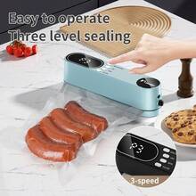 RAF 2-In-1 Portable Wireless Vacuum Sealer Set With USB Charging, 3 Temperature Settings, Sealing & Vacuum Functions, Can Inflate Balloons & Swim Rings, And Snack Bag Sealing Feature - Multicolor - View 2