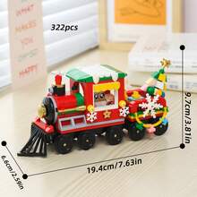 Santa's Cottage, Santa Claus, Christmas Tree, Train, Snowman Micro Particle Building Blocks, Creative Gift, Reindeer Assembly Blocks - Educational ABS Toy Box Packaging, Best Holiday Gift, Indoor Decoration, Christmas Decoration, Adult Building Blocks, Cottage, Gift, Christmas Train Set, Christmas Decoration, Building Blocks, Christmas Decoration, Living Room Christmas Hanging Decoration, Tabletop Decorative Ornament, Ideal Creative Christmas Gift For Family And Friends. - Multi-colored Santa Claus Tree House - View 21