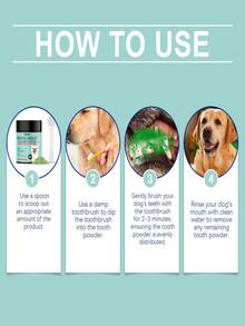 [Lässige Zahnreinigung] Zahnreinigungspulver für Haustiere, geeignet für Katzen & Hunde, zum Vermischen mit Futter für einfache Zahnstein- und Mundgeruch-Entfernung, Verhindert Zahnstein