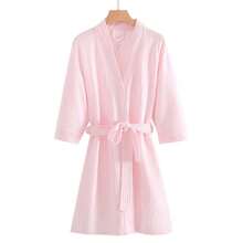 1 pezzo Accappatoio a nido d'ape, Accappatoio kimono unisex per adulti, Yukata primaverile/estiva, Accappatoio da spa per hotel/casa, Assorbente e asciugatura rapida, Vestibilità morbida, Multicolore, Essenziali per il bagno e la casa - Multicolore - Visualizzare 5