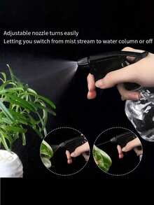 1/2pcs Multi-Functional Garden Watering Pot, Transparent Spray Bottle Cleaning Solution Spray Bottle, Garden Watering Sprayer For Succulents, Hair Styling Sprayer, Disinfection Sprayer,Back To School,Travel Holiday Essentials,Hair Accessories For Women For Hair Misting And Hydration