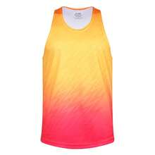 Chaleco deportivo para hombre, camiseta sin mangas de secado rápido para correr y maratón, camiseta ultraligera de poliéster para pista y campo - amarillo azul - Ver 7