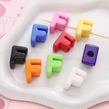 20pcs Multicolor Large Hole Acrylic Letter Beads, Handmade Decorative Letter Spacer Beads For Necklace Accessories, DIY Jewelry, Phone Chain, Jewelry Making, Beading Supplies - DIY - View 25