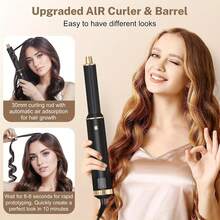 UKLISS 2026 Upgraded 5-In-1 Hot Air Brush Styler - Combines Blow Dryer, Straightener And Curler, Multi-Functional Electric Styling Tool, 3 Heat Settings, 3 Interchangeable Wet/Dry Brush Heads