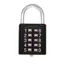VENTDEPOT Candados , MXPSR-001, 1Pza, 10 Teclas, Rojo, Mecánico, Acero Inox. - Negro - Ver 2