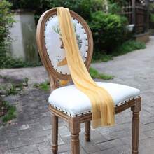 12PCS Cheesecloth Chair Sashes, Wedding Aisle Decorations Chair Bows Sashes Designed, Universal Chair Covers Chair Sash For Wedding Reception Party Hotel Event Decoration - Multicolor - View 11