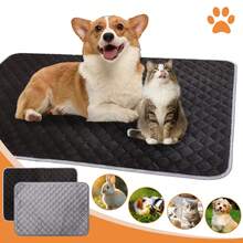 1件装冬季宠物床垫，防水，绒面，石墨烯内衬，保暖隔热，柔软舒适，防潮隔热，底部防滑，适用于产房、笼子、室内/室外、汽车、小型/中型/大型犬猫，节日礼物，可机洗可重复使用，抗撕裂。 - 彩色 - 查看 7