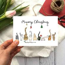 1 件，带信封的搞笑猫咪圣诞贺卡，送给爱猫人士的幽默圣诞礼物，送给男朋友、女朋友、丈夫和妻子的圣诞贺卡 - 均碼 - 查看 6