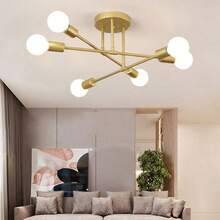 Nordic Style Ceiling Light, Bedroom/Dining Room Branched Pendant Lamp, Creative Industrial Iron Art Chandelier - Multicolor - View 2