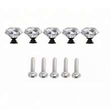 12pcs Crystal Glass Cabinet Knobs, Suitable For Wardrobe Doors, Drawer Cabinets, Shoe Cabinets, Kitchen Cabinets And Other Furniture, Single Hole 1.18 Inches, Small Zinc Alloy Handles, Furniture Accessories - Multicolor - View 13