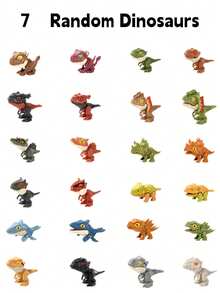 Tecforood 1/3/5/7/12款随机、不重复的恐龙咬手指玩具模型可供选择。这些模型造型生动逼真，采用防摔材质，拥有多种恐龙动物造型（适合用作展示挂件/桌面摆件）。咬手指的细节提升了互动乐趣（提升了游戏体验）。