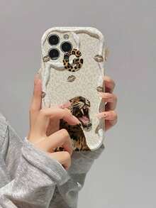 Capa de Telefone com Estampa de Leopardo Letra G Compatível com iPhone 16/16 Plus/16 Pro/16 Pro Max, iPhone 15/15 Plus/15 Pro/15 Pro Max, iPhone 14/14 Plus/14 Pro/14 Pro Max, iPhone 13/13 Pro/13 Pro Max, iPhone 12/12 Pro/12 Pro Max, iPhone 11/11 Pro/11 Pro Max, Anti-Queda, Resistente à Sujeira, Cobertura Total