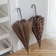 10-Rib European Retro Leopard Print Long Umbrella With Straight Shaft - Multicolor - View 7