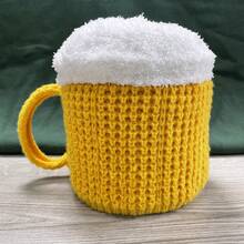 2pcs/Set Plush Beer Mug Hat - Funny Christmas Party Accessory, Soft Costume Prop, Suitable For Valentine's Day, New Year, Party, Spring/Summer - Yellow + Yellow - View 8